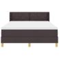 Preview: Boxspringbett Dunkelbraun und Weiß 140 x 190 cm Stoff