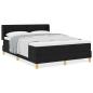 Preview: Boxspringbett Schwarz und Weiß und Schwarz 140 x 200 cm Stoff