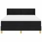 Preview: Boxspringbett Schwarz und Weiß und Schwarz 140 x 200 cm Stoff