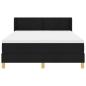 Preview: Boxspringbett Schwarz und Weiß und Schwarz 160 x 200 cm Stoff