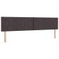 Preview: Boxspringbett Dunkelbraun und Weiß 200 x 200 cm Stoff