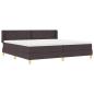 Preview: Boxspringbett Dunkelbraun und Weiß 200 x 200 cm Stoff