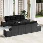 Preview: ARDEBO.de - Sofa 6 pcs Schwarz 294 x 62 x 69 cm Poly-Rattan