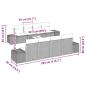 Preview: Sofa 6 pcs Schwarz 294 x 62 x 69 cm Poly-Rattan