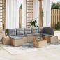 Preview: ARDEBO.de - Garten-Sofa-Set 8 pcs Beige 55 x 55 x 37 cm PE Rattan
