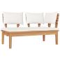 Preview: Gartensofa-set 4 pcs Braun und Creme