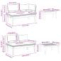 Preview: Gartensofa-set 4 pcs Braun und Creme