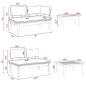 Preview: Gartenbänke Set 4 pcs Braun und Creme 2-Sitzer Mittel