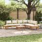 Preview: ARDEBO.de - Gartenbänke Set 4 pcs Braun und Creme 2-Sitzer Mittel