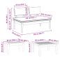 Preview: Gartensofa-set 4 Stk. Braun und Creme