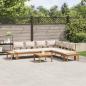 Preview: Gartenbänke Set 4 pcs Braun und Creme 2-Sitzer Mittel