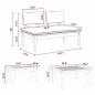Preview: Gartenbänke Set 3 pcs Braun und Creme 2-Sitzer S Massivholz