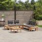 Preview: Gartensofa-set 3 stk. Braun und Grau