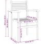 Preview: Garten Stapelstühle 4 pcs Braun 55.5 x 55.5 x 90 cm
