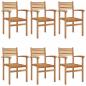 Preview: Garten Stapelstühle 6 pcs Braun 55.5 x 55.5 x 90 cm