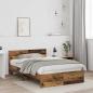 Preview: Bettgestell mit Kopfteil Altholz 120 x 190 cm Massivholz