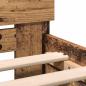 Preview: Bettgestell mit Kopfteil Altholz 120 x 190 cm Massivholz
