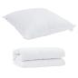 Preview: 2-in-1 Bettdecke mit Kissen 2 pcs Weiß 135 x 220 cm Mikrofaser