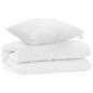 Preview: Bettdecke mit Kissen 2 pcs Weiß 135 x 220 cm Mikrofaser