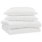 Preview: Bettdecke mit Kissen 3 pcs Weiß 240 x 200 cm Mikrofaser
