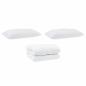 Preview: Bettdecke Sonstiges mit Kissen 3 pcs Weiß 240 x 260 cm Mikrofaser