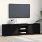 Preview: ARDEBO.de - TV-Schränk Schwarz 182 x 34 x 50 cm Wuchsplatte und Spanplatte