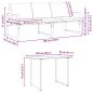 Preview: Garten-Sofa-Set 6 pcs Schwarz 61 x 72,5 x 71 cm Stahl