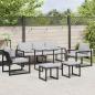 Preview: Garten-Sofa-Set 6 pcs Schwarz 61 x 72,5 x 71 cm Stahl
