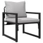 Preview: Garten-Sofa-Set 6 pcs Schwarz 61 x 72,5 x 71 cm Stahl
