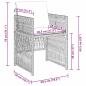 Preview: Braunes Garten-Esszimmer-Set 5 pcs Braun Stahl