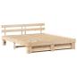 Preview: Bettgestell mit Schubladen mit Kopfteil mit Speicher Braun 200 x 200 cm Massivkiefer