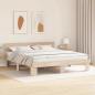 Preview: Bettgestell mit Kopfteil Braun 200 x 200 cm Massivkiefer