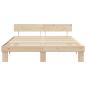 Preview: Bettgestell mit Kopfteil Braun 200 x 200 cm Massivkiefer