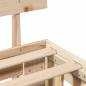 Preview: Bettgestell mit Kopfteil Braun 200 x 200 cm Massivkiefer