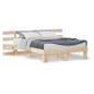 Preview: Bettgestell mit Schubladen Braun 140 x 190 cm