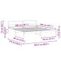 Preview: Bettgestell Weiß 200 cm x 200 cm Metall und Holz