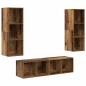 Preview: TV-Schrank Set 3 pcs Altholz 37 x 37 x 142,5 cm Holzwerkstoff