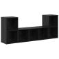 Preview: TV-Schrank Set 3 pcs Schwarz 107 x 35 x 37 cm Holzwerkstoff