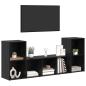 Preview: TV-Schrank Set 3 pcs Schwarz 107 x 35 x 37 cm Holzwerkstoff