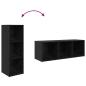 Preview: TV-Schrank Set 3 pcs Schwarz 107 x 35 x 37 cm Holzwerkstoff