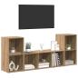 Preview: TV-Schrank Set 3 pcs Braun 107 x 35 x 37 cm Holzwerkstoff