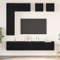 Preview: ARDEBO.de - TV-Schrank-Set mit Regal Sonstiges mit Speicher mit Tür 8 pcs Schwarze Eiche Holzwerkstoff