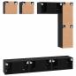 Preview: TV-Schrank-Set mit Regal Sonstiges mit Speicher mit Tür 8 pcs Schwarze Eiche Holzwerkstoff