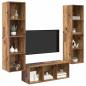 Preview: TV-Schrank Set 3 pcs Altholz 37 x 37 x 142,5 cm Holzwerkstoff