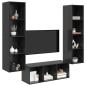 Preview: TV-Schrank Set 3 pcs Schwarze Eiche 37 x 37 x 142,5 cm