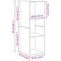 Preview: TV-Schrank Set 3 pcs Eiche handwerklich 37 x 37 x 142,5 cm