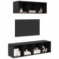 Preview: TV-Schrank Set 2 pcs Schwarze Eiche 37 x 37 x 142,5 cm