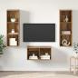 Preview: ARDEBO.de - TV-Schrank Set mit Regal Altholz 37 x 37 x 107 cm Holzwerkstoff