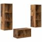 Preview: TV-Schrank Set mit Regal Altholz 37 x 37 x 107 cm Holzwerkstoff