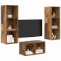 Preview: TV-Schrank Set mit Regal Altholz 37 x 37 x 107 cm Holzwerkstoff